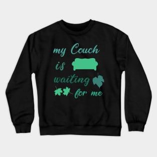 Autumn couch sofa rain gift idea leaves Crewneck Sweatshirt